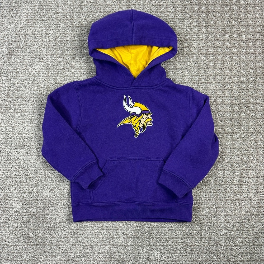 NFL Team Apparel Minnesota Vikings Purple Hoodie Kids Size 4T Sweatshirt